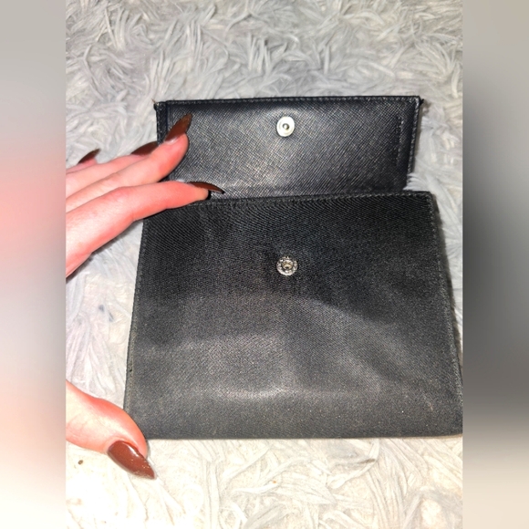Prada Black Nylon Compact Wallet (GUC)(READ DESCRIPTION) - Picture 2 of 8